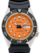 Seiko Stargate II Automatic Dive Watch with Orange Dial and Rubber Dive Strap #SRP497K1