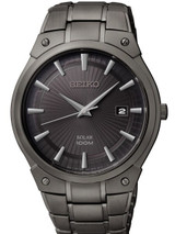 Seiko Core Series Solar Watch with 41mm Black Ion Case and Bracelet #SNE325