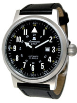 Aeromatic 1912 Automatic 48mm Aviator Watch with Black Leather Strap #A1347