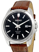 Seiko Neo Classic Quartz Watch with Sapphire Crystal and 41mm Stainless Steel Case #SGEH49P2