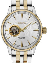 Scratch and Dent - Seiko Presage Open-Heart, Cocktail Time Automatic Dress Watch with 40.5mm Case #SSA358