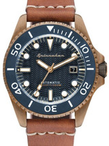 Scratch and Dent - Spinnaker Tesei Swiss Automatic Sports Watch with 43mm Bronze Case and Blue Dial #SP-5060-03 Scratch and Dent - Spinnaker Tesei Swiss Automatic Sports Watch with 43mm Bronze Case and Blue Dial #SP-5060-03