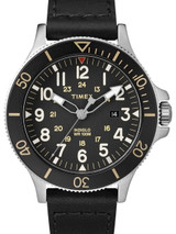 Timex 43mm Allied Coastline Quartz Watch with Black Dial and INDIGLO Night-Light #TW2R45800VQ