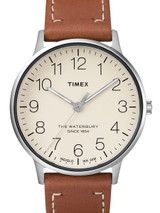 Timex 40mm Waterbury Quartz Watch with Cream Dial and INDIGLO Night-Light #TW2R25600ZA