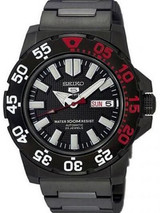 Seiko 5 Sports Automatic Black PVD Dive Watch with PVD Bracelet #SNZF53K1