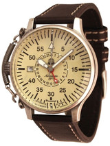 Aeromatic 1912 Automatic 24 Hour Watch, Large Minutes and Spring Crown Guard #A1394