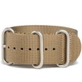 Bertucci Defender Dark Khaki DX3 Nylon Strap with Stainless Steel Buckle and Keeprs #138