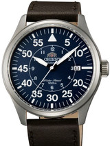 Scratch and Dent - Orient 21-Jewel Automatic Aviator Flight Watch with Brown Leather Strap #ER2A004D-SND4 Scratch and Dent - Orient 21-Jewel Automatic Aviator Flight Watch with Brown Leather Strap #ER2A004D-SND4