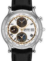 Seiko limited edition, world time alarm watch with 40mm Stainless