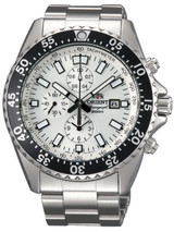 Scratch and Dent - Orient Captain Quartz Sport Chronograph with Stainless Steel Bracelet  #TT11003W