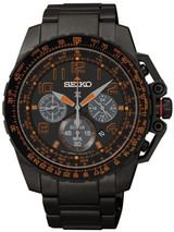 Seiko Prospex Solar Powered Quartz Flight Chronograph Watch, 24-Hour Sub-Dial #SSC277