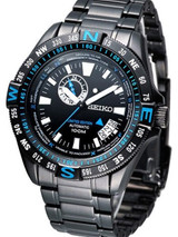 Seiko Limited Edition Black PVD Watch with Compass Function and 24