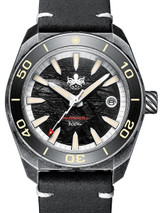 Phoibos Black (meteorite dial) 300 meter Automatic Dive Watch with