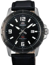 Orient Nite II Quartz Watch with Radiant Black Dial and Bezel #UNE2004B