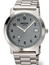 Boccia Thin Mens Quartz Watch with 37mm Titanium Case and Titanium Bracelet #3545-02