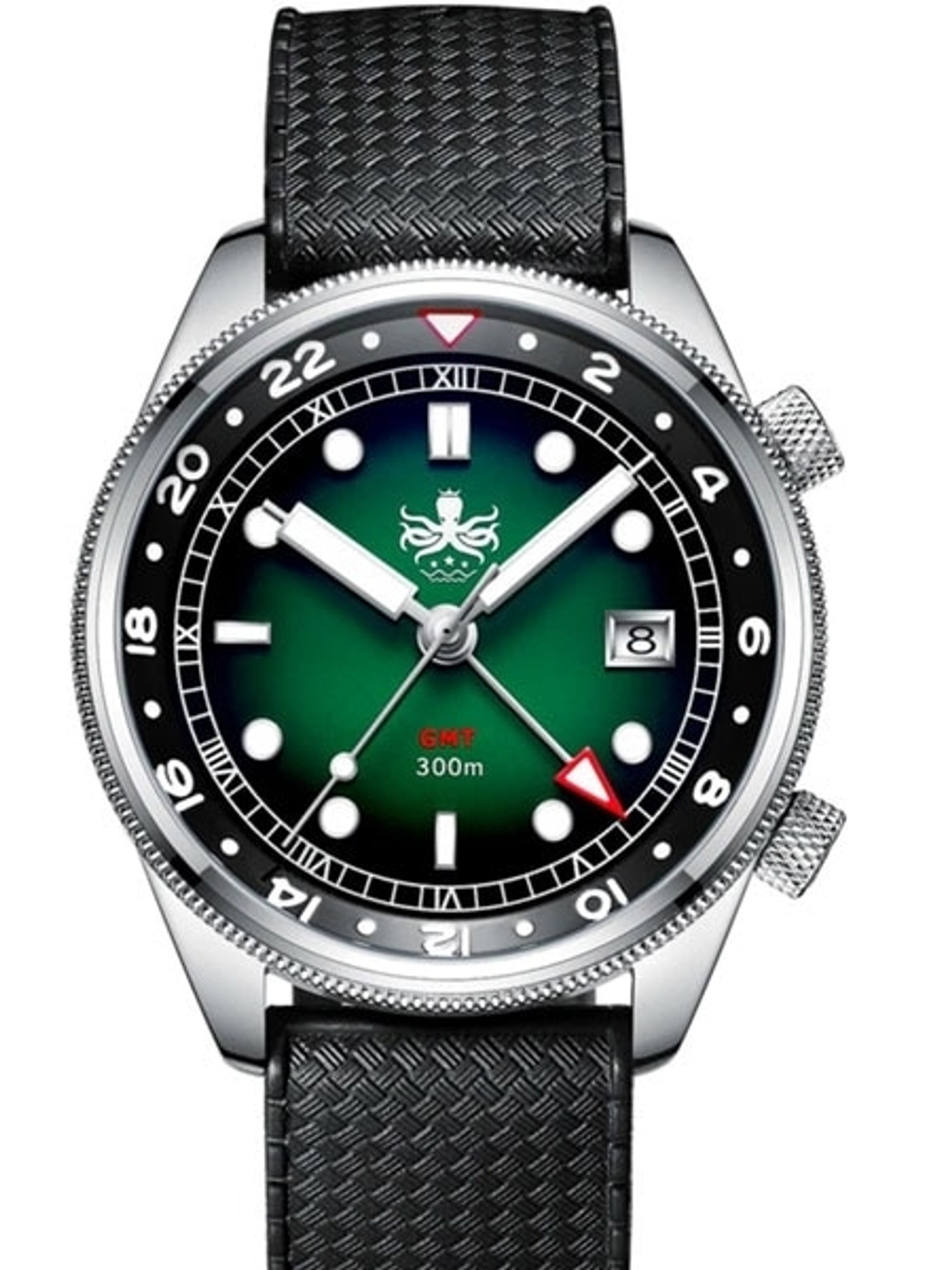 Phoibos PX023A 300 meter Eagle Ray GMT Dual-Time Dive Watch with an ...