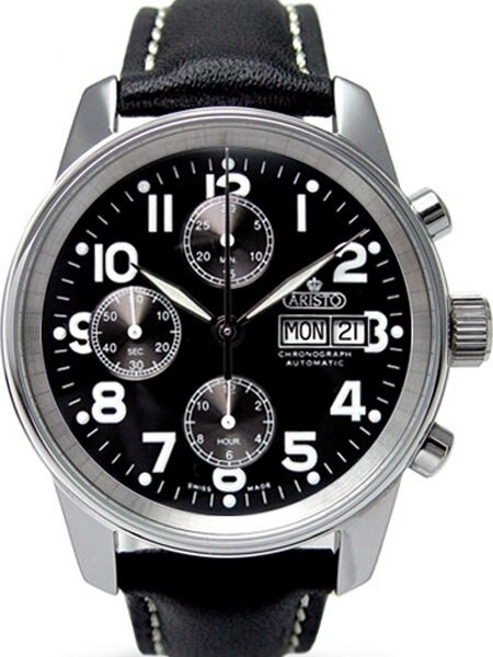 Aristo 4H123L Swiss Valjoux 7750 Automatic Chronograph with DayDate
