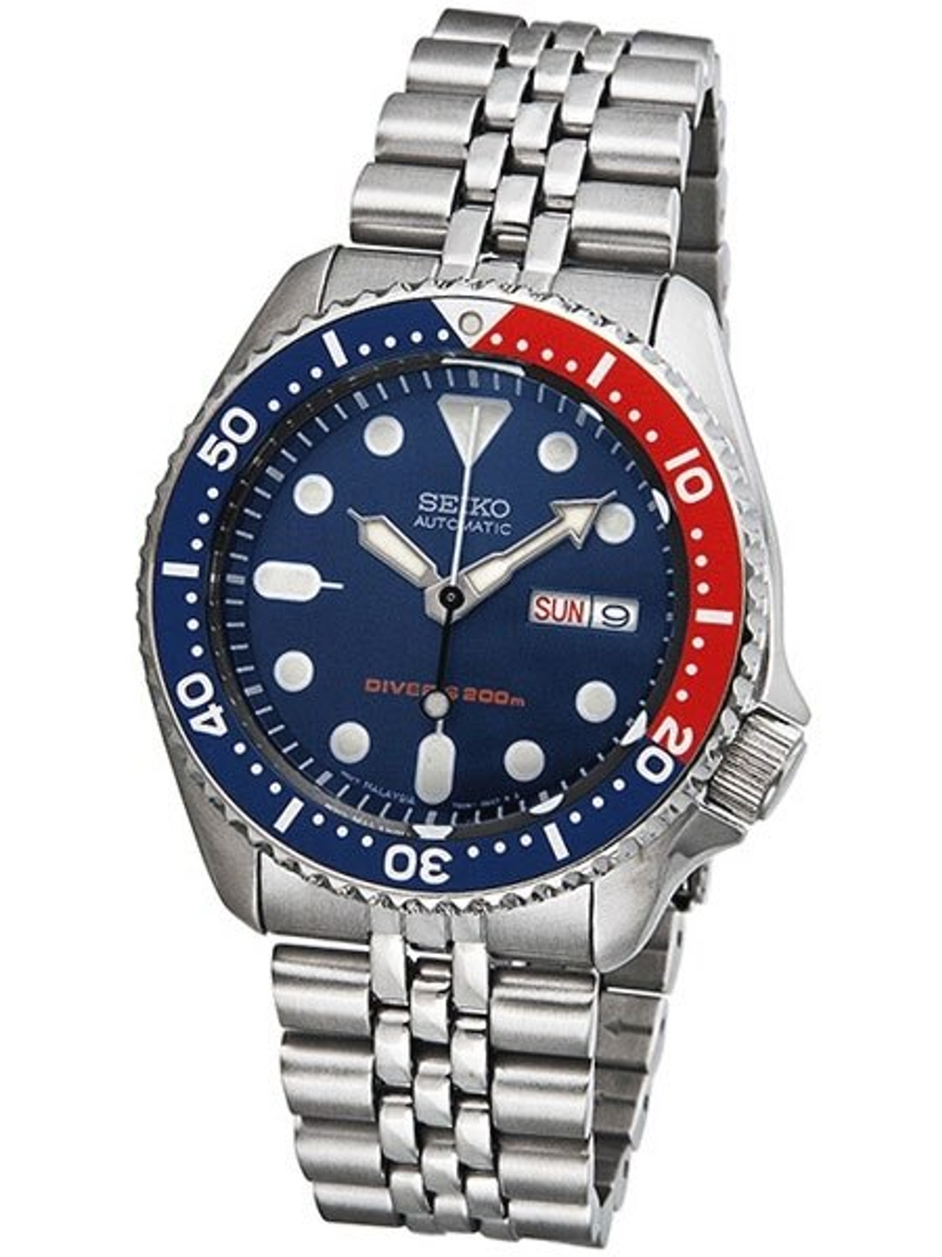 Seiko 21Jewel Automatic Dive Watch with Stainless Steel Bracelet SKX175