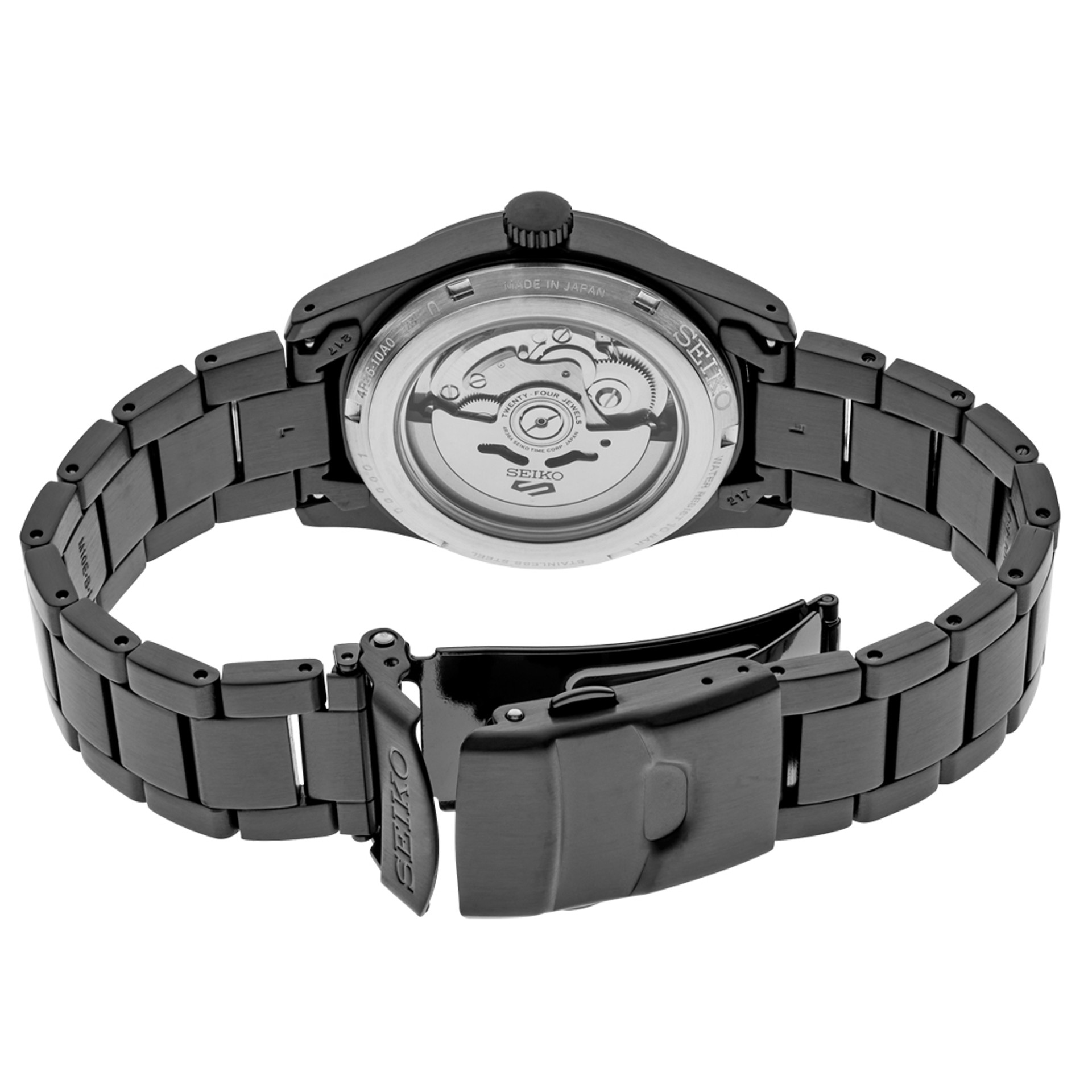 Seiko 5 Sports Field Watch in Stealth Black on Bracelet #SRPJ09