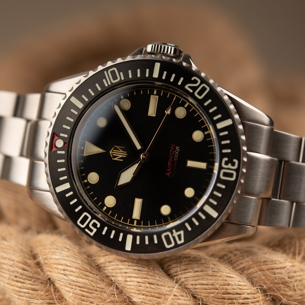 NTH Amphion Vintage Gilt HiBeat Automatic Dive Watch without Date WW