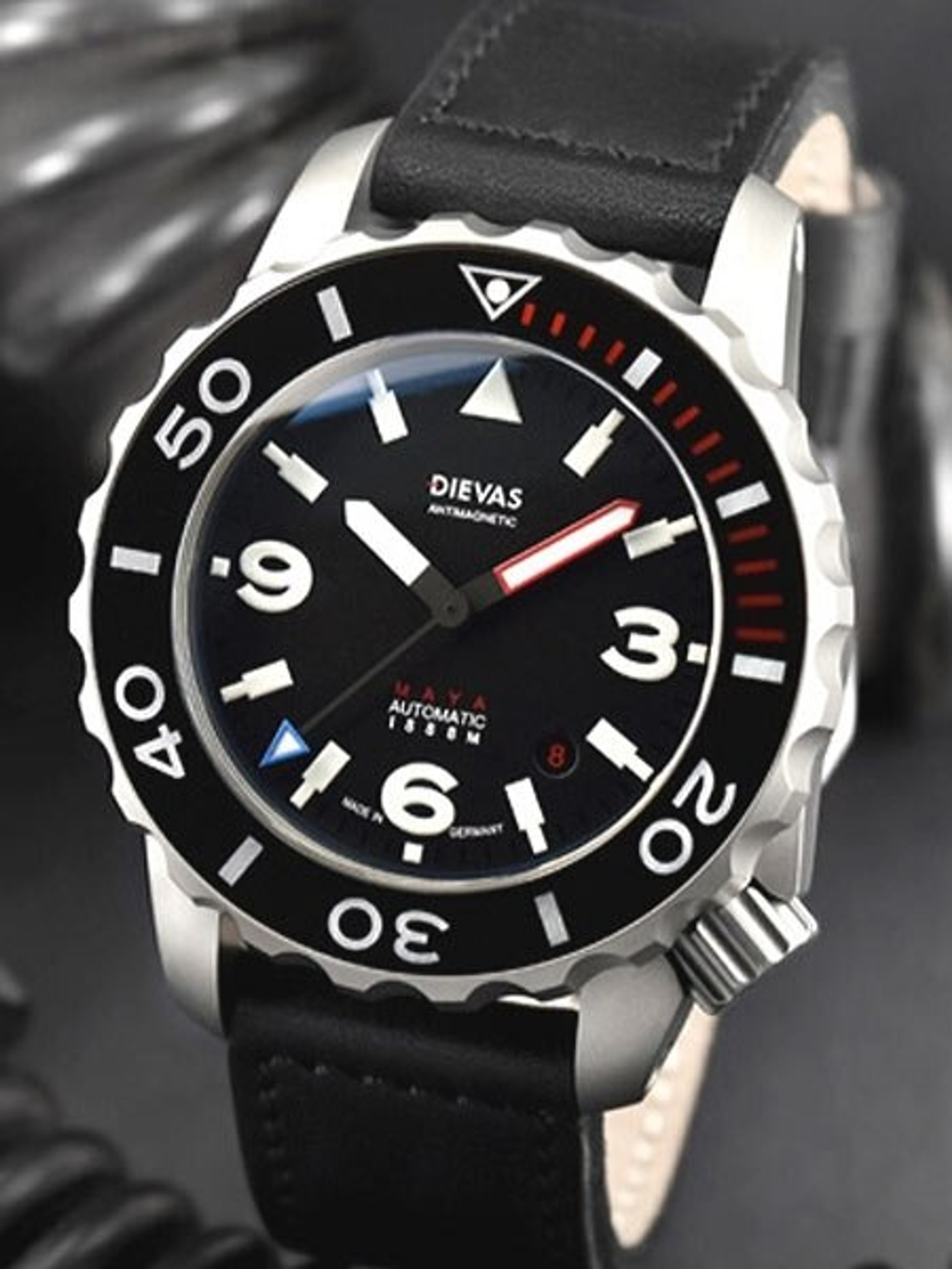 German Made Dievas Maya MK2 Dive Watch with 6Steel and Anti-Magnetic Design
