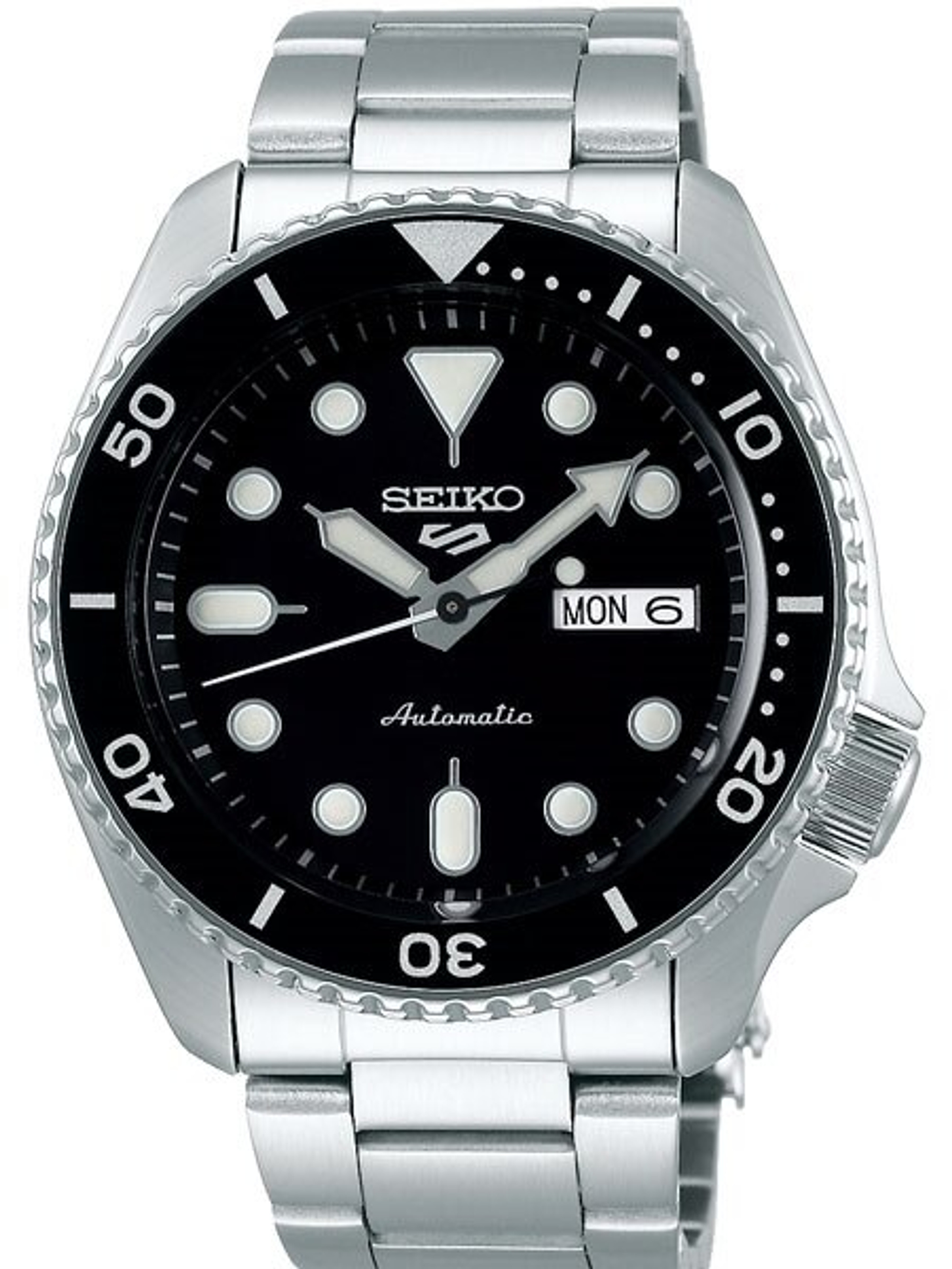 Seiko 5 Sports Automatic 24-Jewel Watch with Black Dial #SRPD55