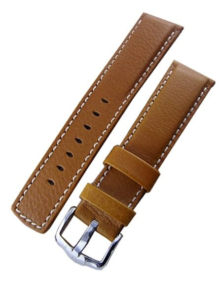 Hirsch Mariner Water Resistant Honey Brown Leather Watch Strap 14502170