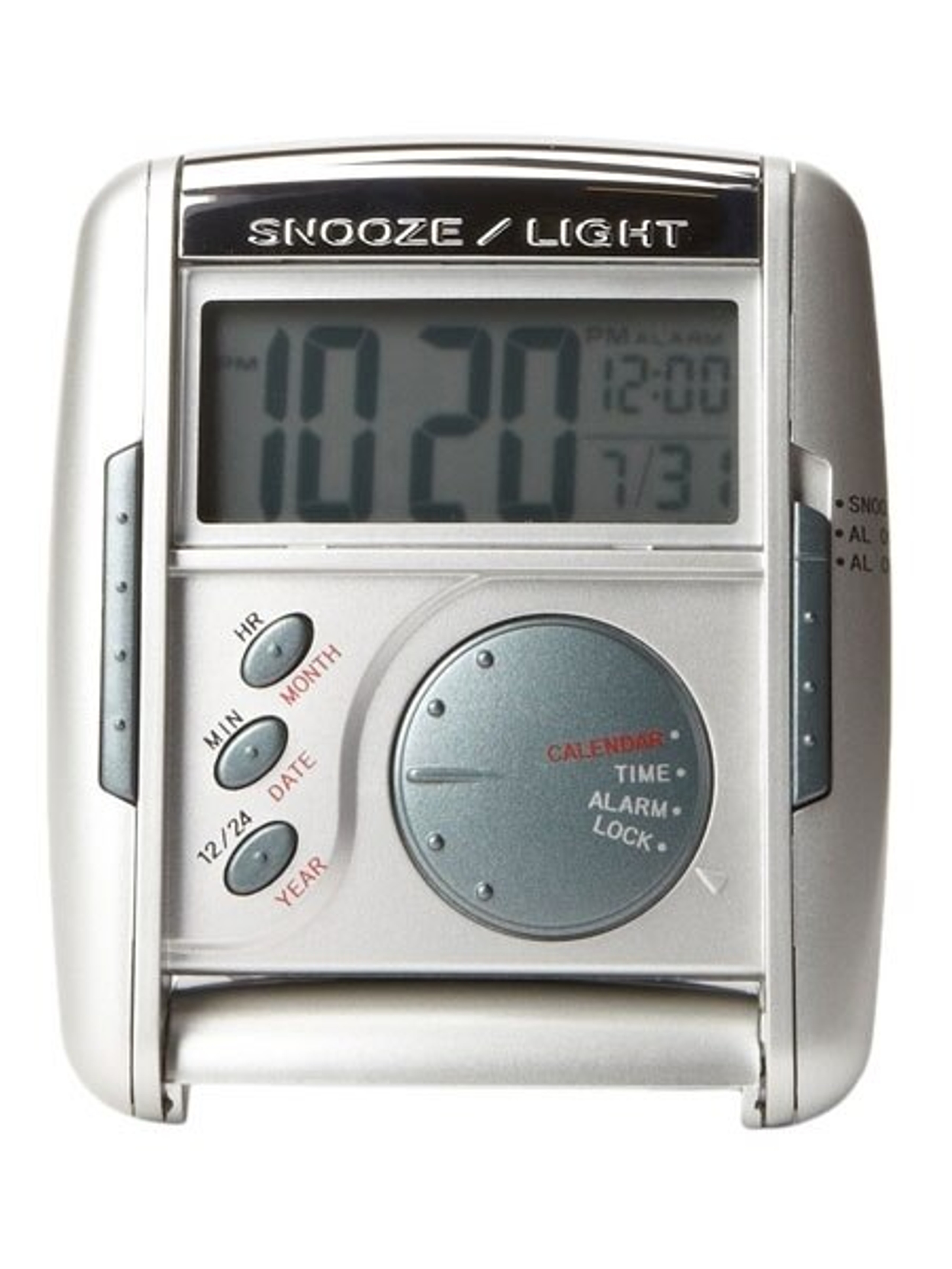 Seiko Travel Digital Alarm Clock with Back Light and FoldOut Stand 