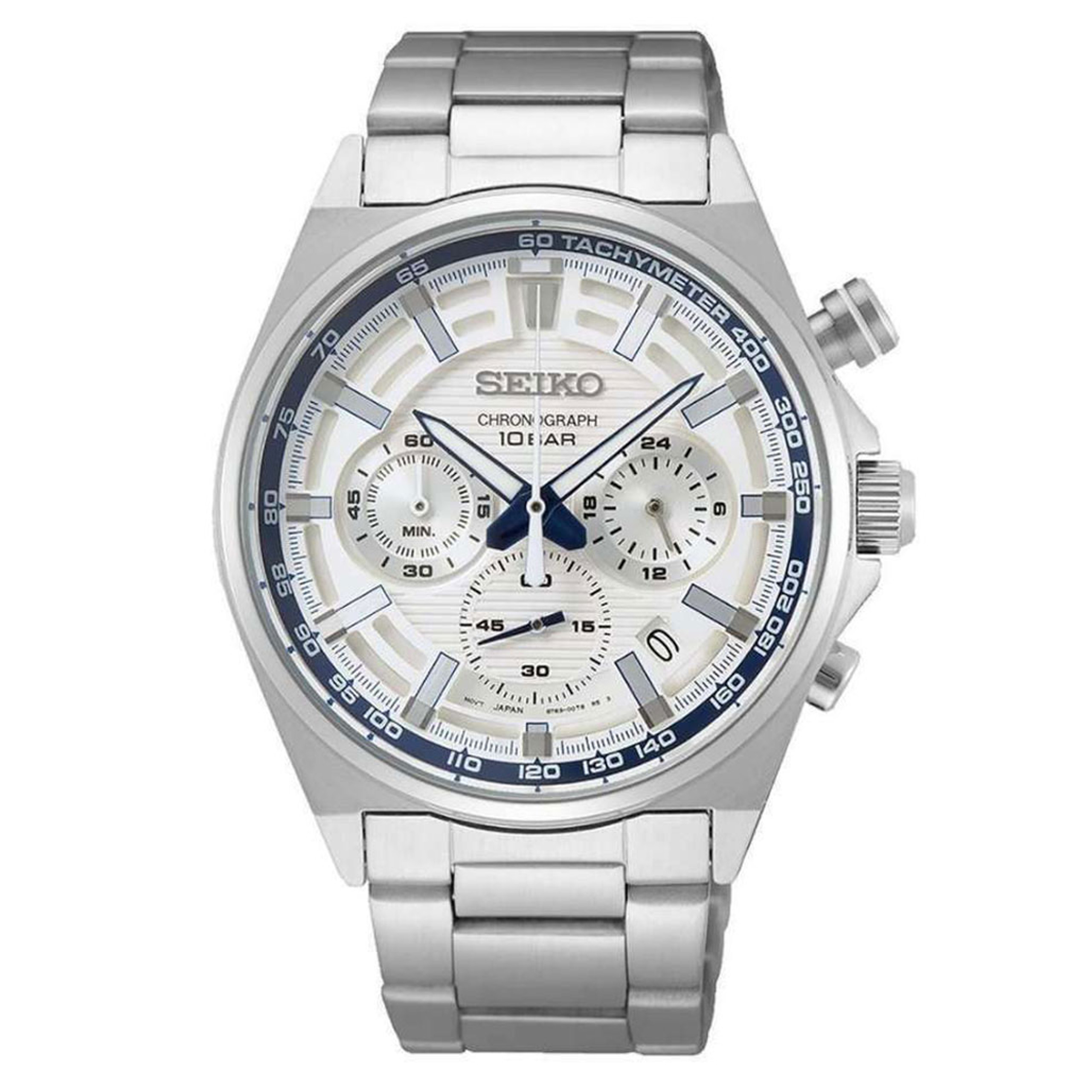 Seiko Quartz Chronograph with 60-minute timer, stop-watch style pusher ...