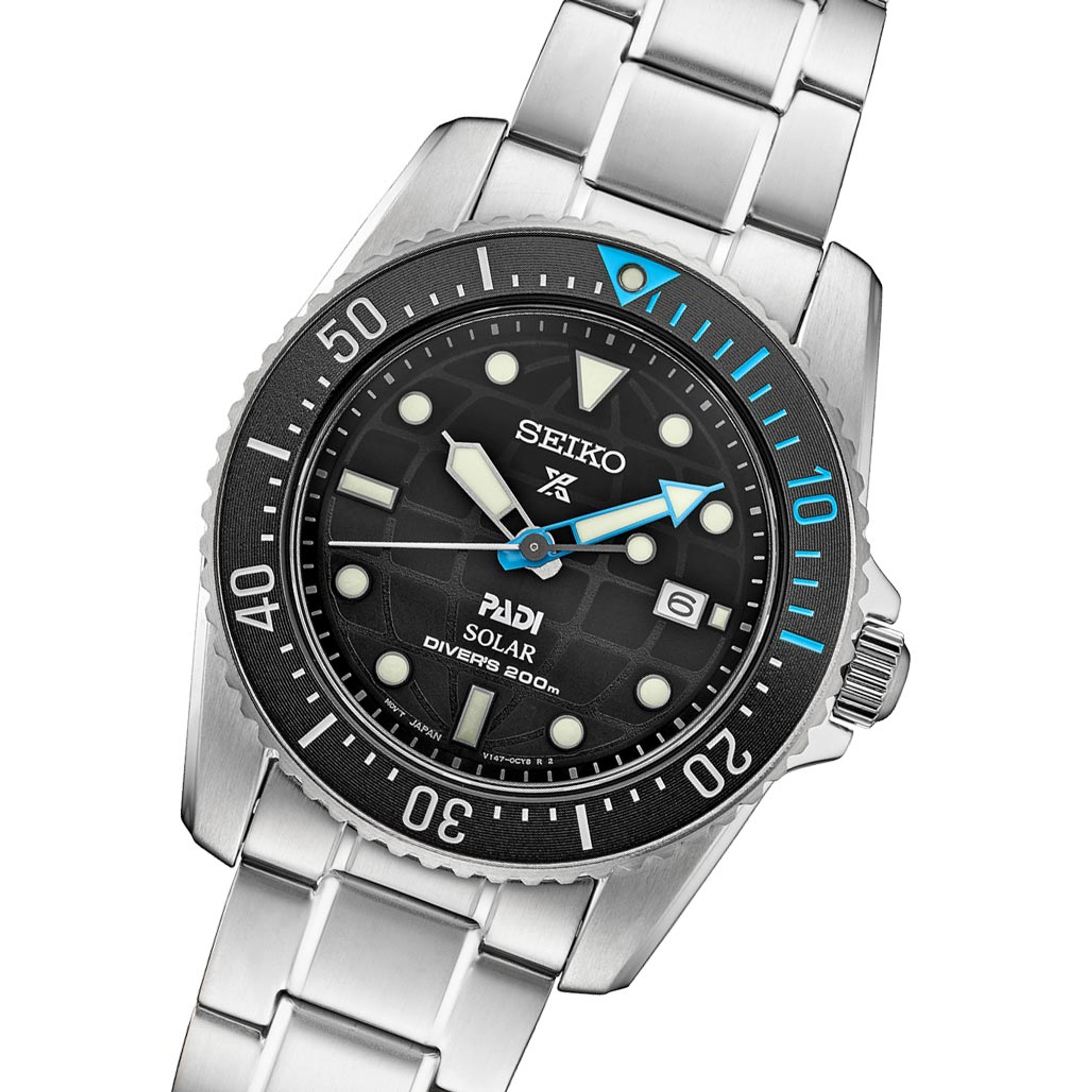 Seiko 38mm Prospex PADI Edition, Solar Dive Watch with Stainless Steel ...