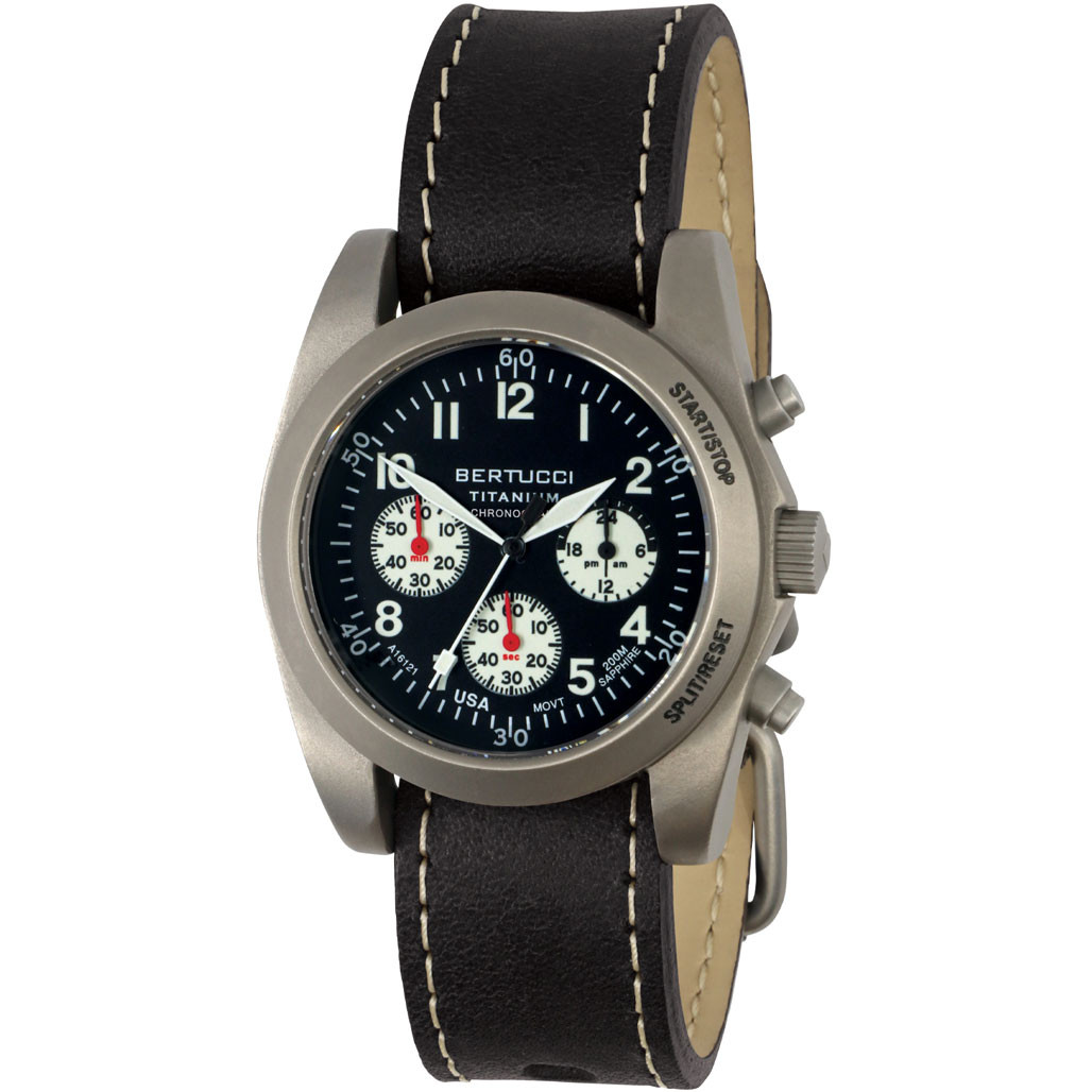 Bertucci A11T American Field Titanium Chronograph Watch with Sapphire