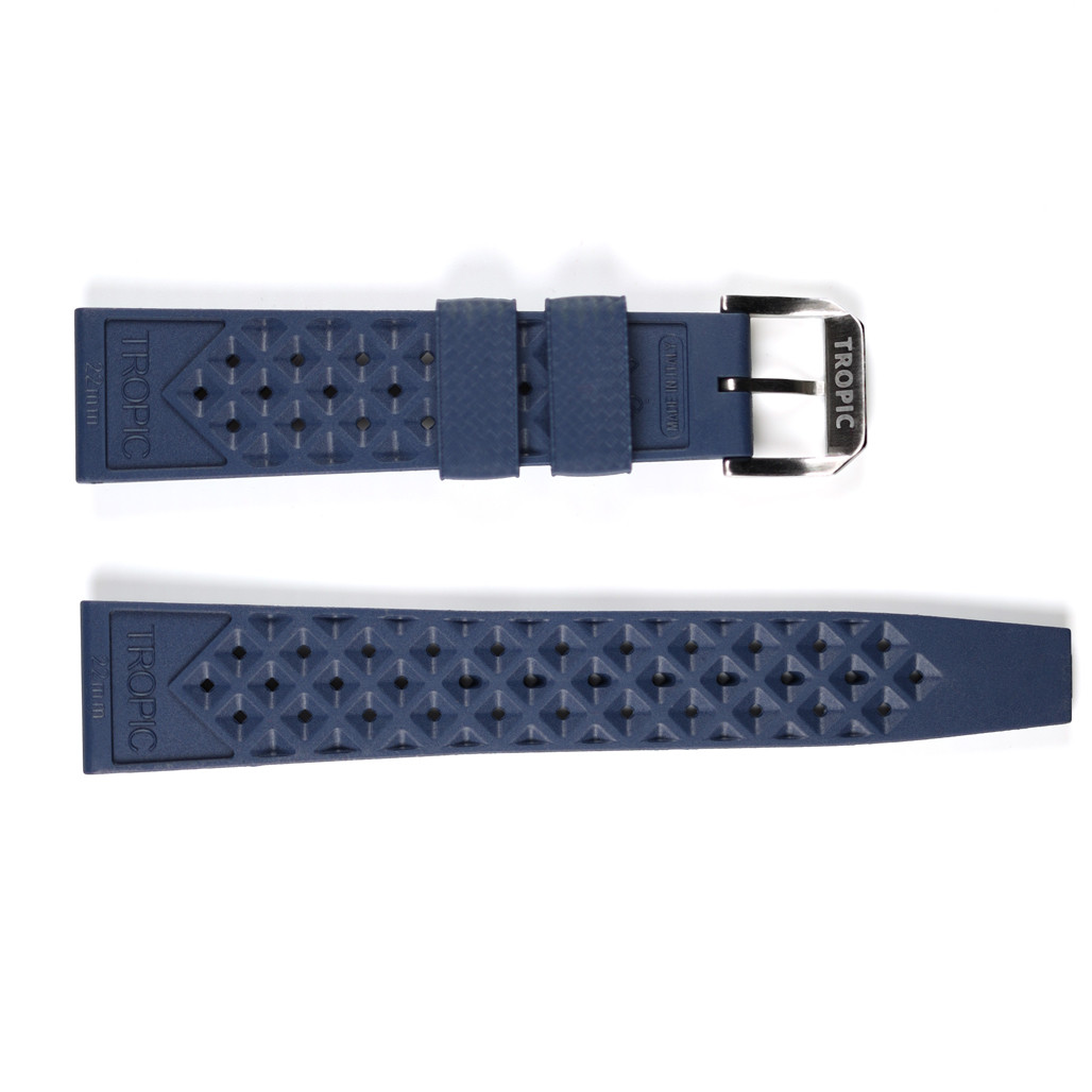TROPIC Vulcanized Rubber Dive Strap in Navy Blue TROP02