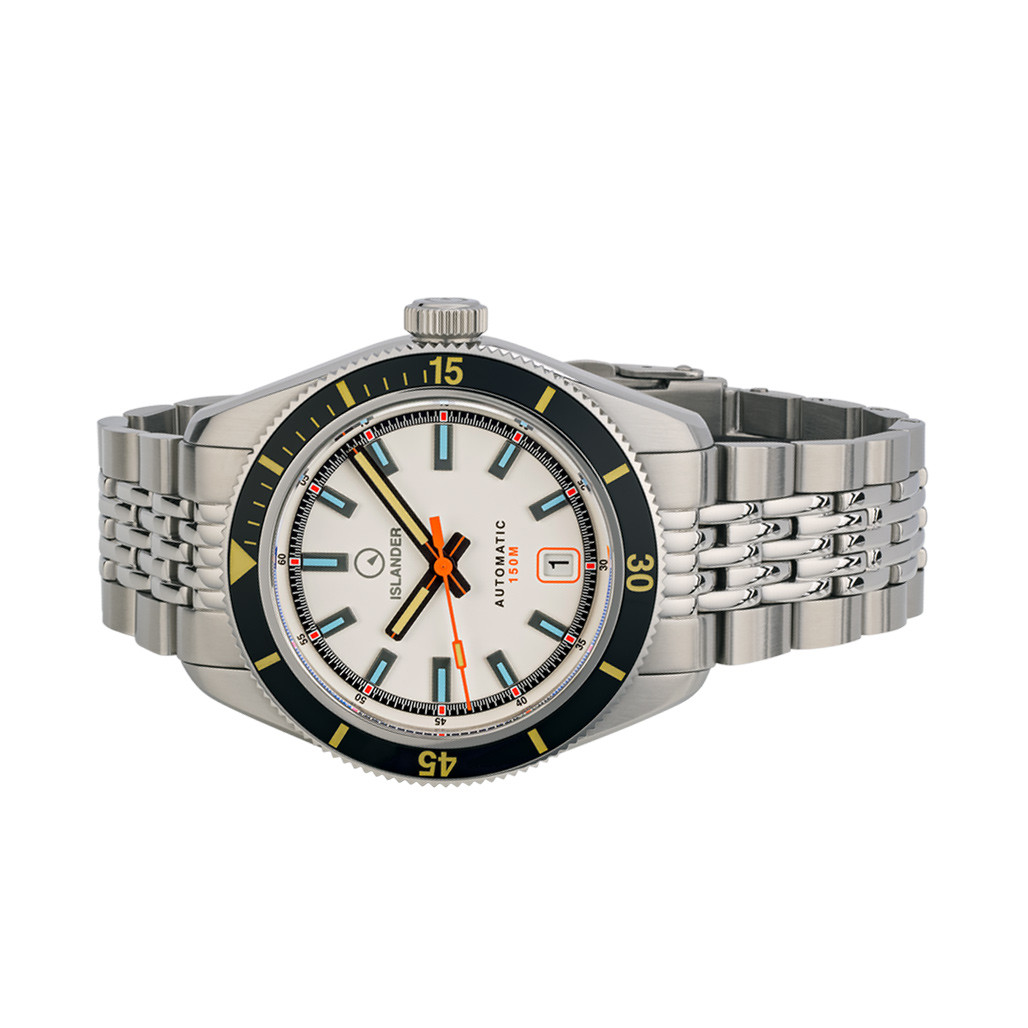 Islander Port Jefferson Skin Diver Automatic Watch with White Dial #ISL-176