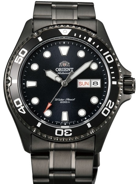 Orient Ray Raven II Black PVD Automatic Dive Watch with Black PVD