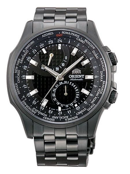 Orient Journeyman Black PVD Automatic World Time Watch with
