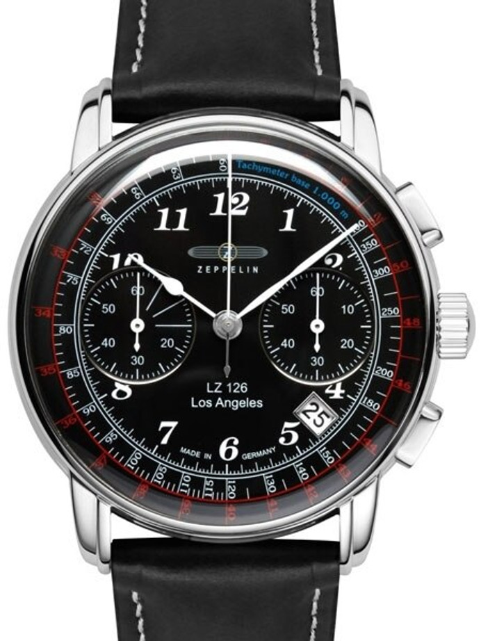 Graf Zeppelin Chronograph watch with timer #7614-2 minute sixty