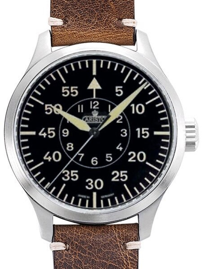 Aristo 47mm Swiss ETA Automatic Vintage Aviator Watch with Sapphire Crystal #7H98