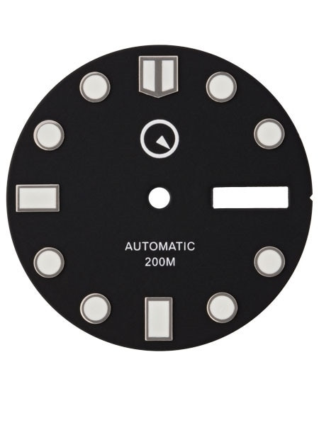 Black Dial for Seiko 7S26, NH36, and 4R36 Automatic Movements with