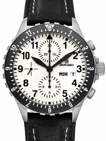 Damasko Chronograph Watch DC67 Swiss Valjoux 7750 with Rotating 12