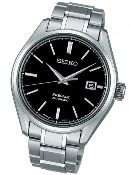 Seiko Presage Black Dial Automatic Dress Watch with 40.8mm Titanium Case,  and Sapphire Crystal #SARX057