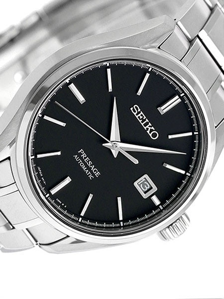 Seiko Presage Black Dial Automatic Dress Watch with 40.8mm Titanium Case,  and Sapphire Crystal #SARX057