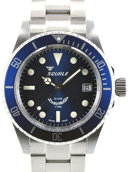 Squale 200 meter Blueray Swiss Automatic Dive watch with Domed