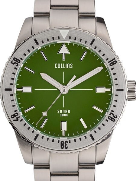 Collins SONAR Swiss Automatic, 300 Meter Dive Watch with Sapphire