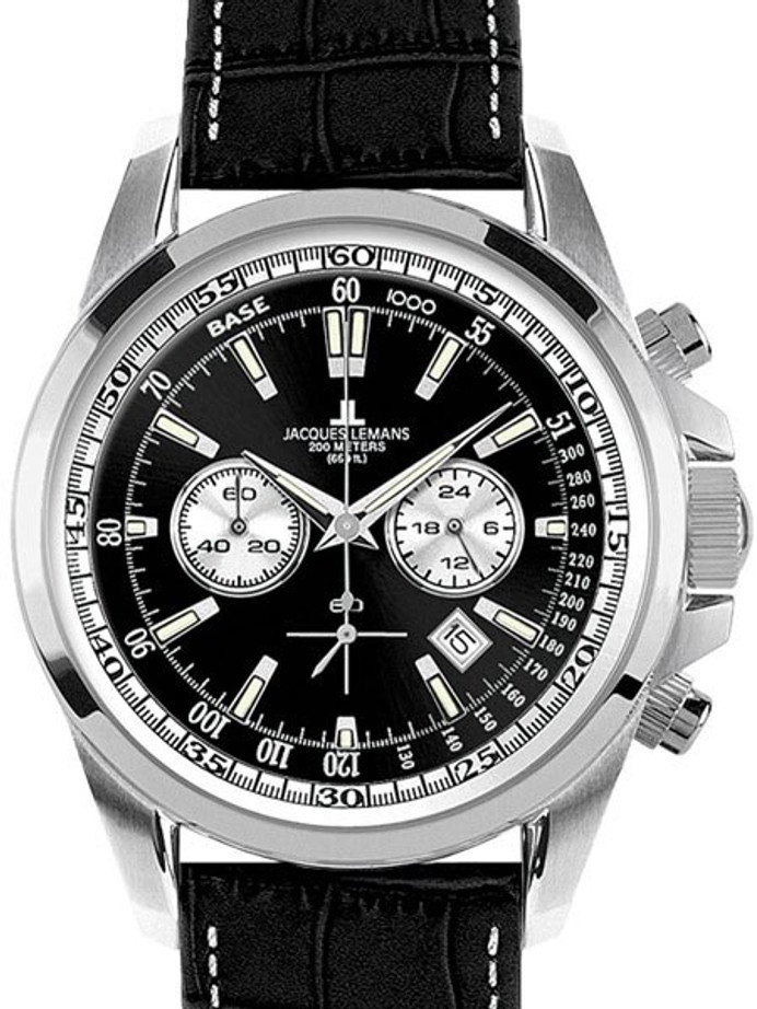 24-hour Liverpool with 44mm Chronograph Lemans #1-1117AN Jacques Sub-Dial