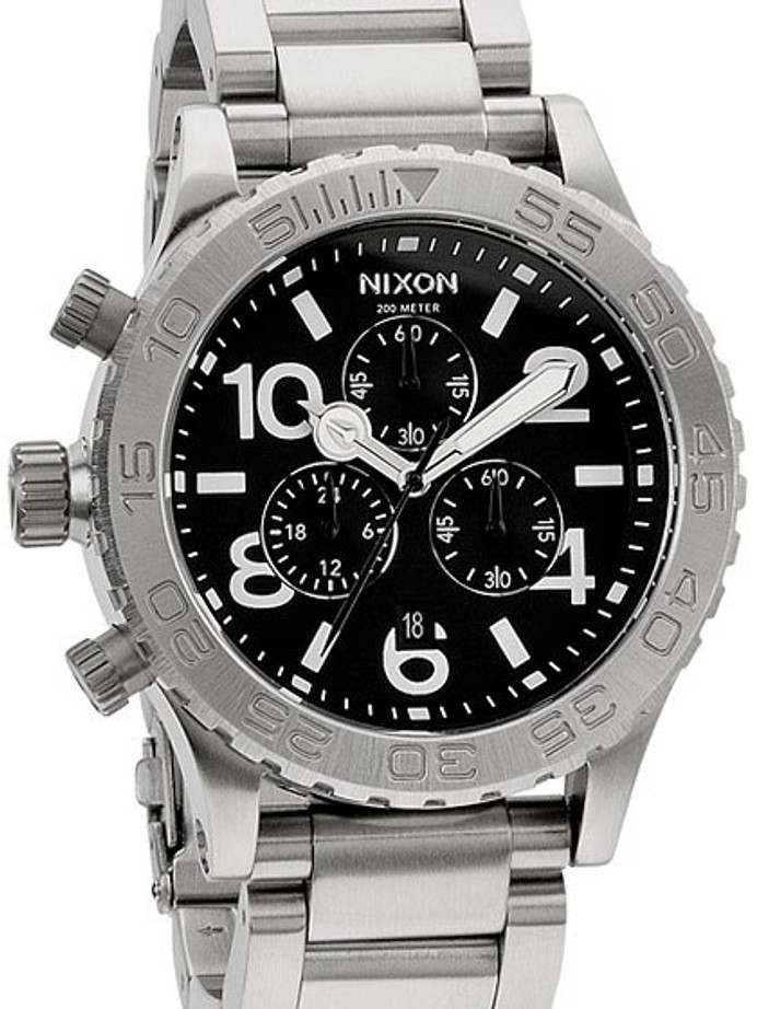 Nixon 42-20 Chrono Watch with Timer Functions and Left Side Pushers and  Crown #A037-000