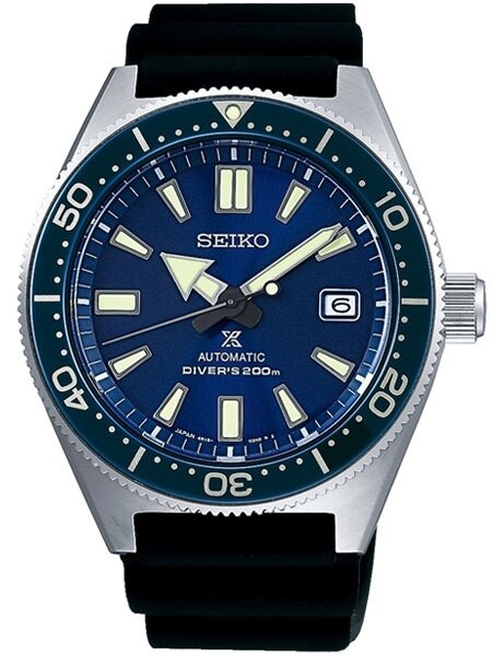 Seiko Prospex Automatic Dive Watch with Blue Dial and Dive Strap #SPB053J1