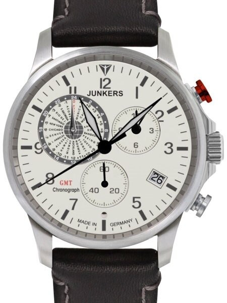 Junkers Quartz Chronograph World Timer Watch #6892-5