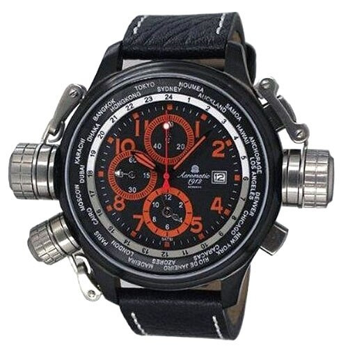 Aeromatic 1912 ミリタリーパイロット クロノグラフ A1249 Aeromatic 1912 47mm Pilot Alarm Chronograph and World City Scale