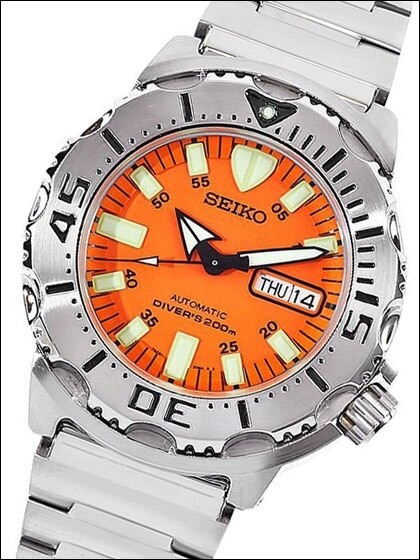 Seiko Orange Monster Automatic Dive Watch, Stainless Steel Bracelet # SKX781K1