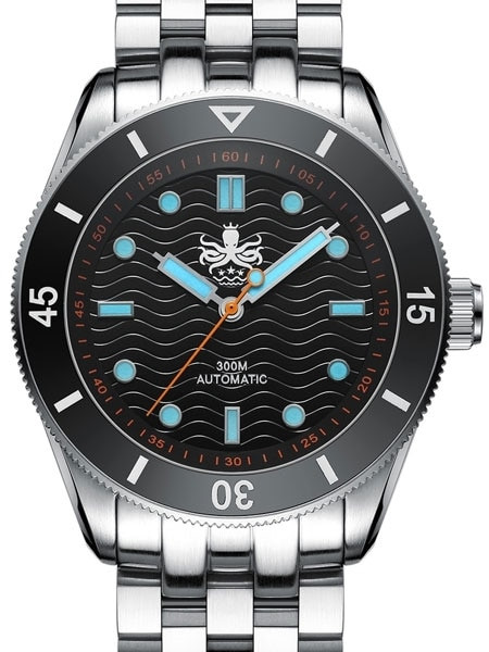 Phoibos 300 meter Wave Master Automatic Dive Watch with an Anti